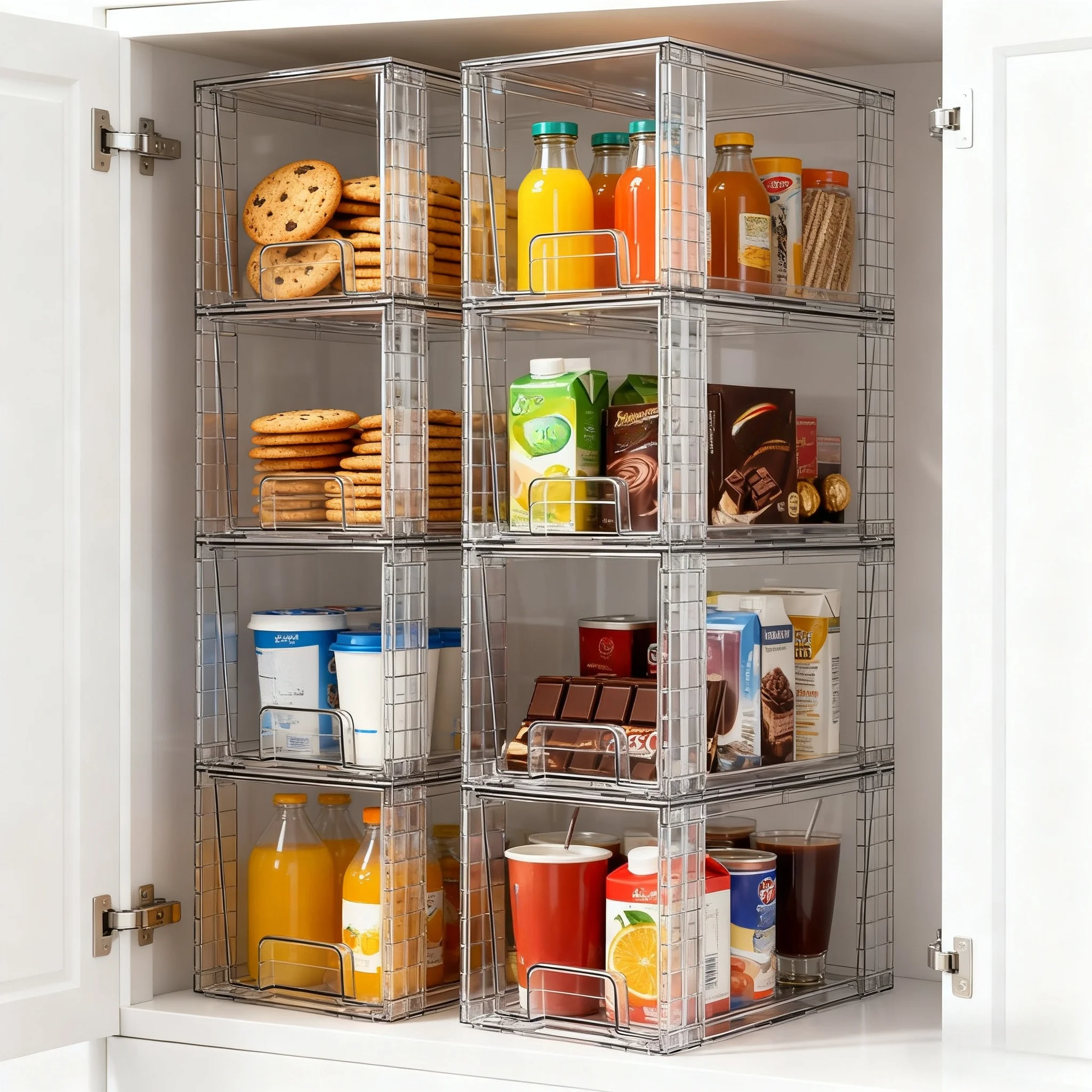 2/4/6/8pcs Large Stackable Cle - Food Storage Without Pantry avis et prix