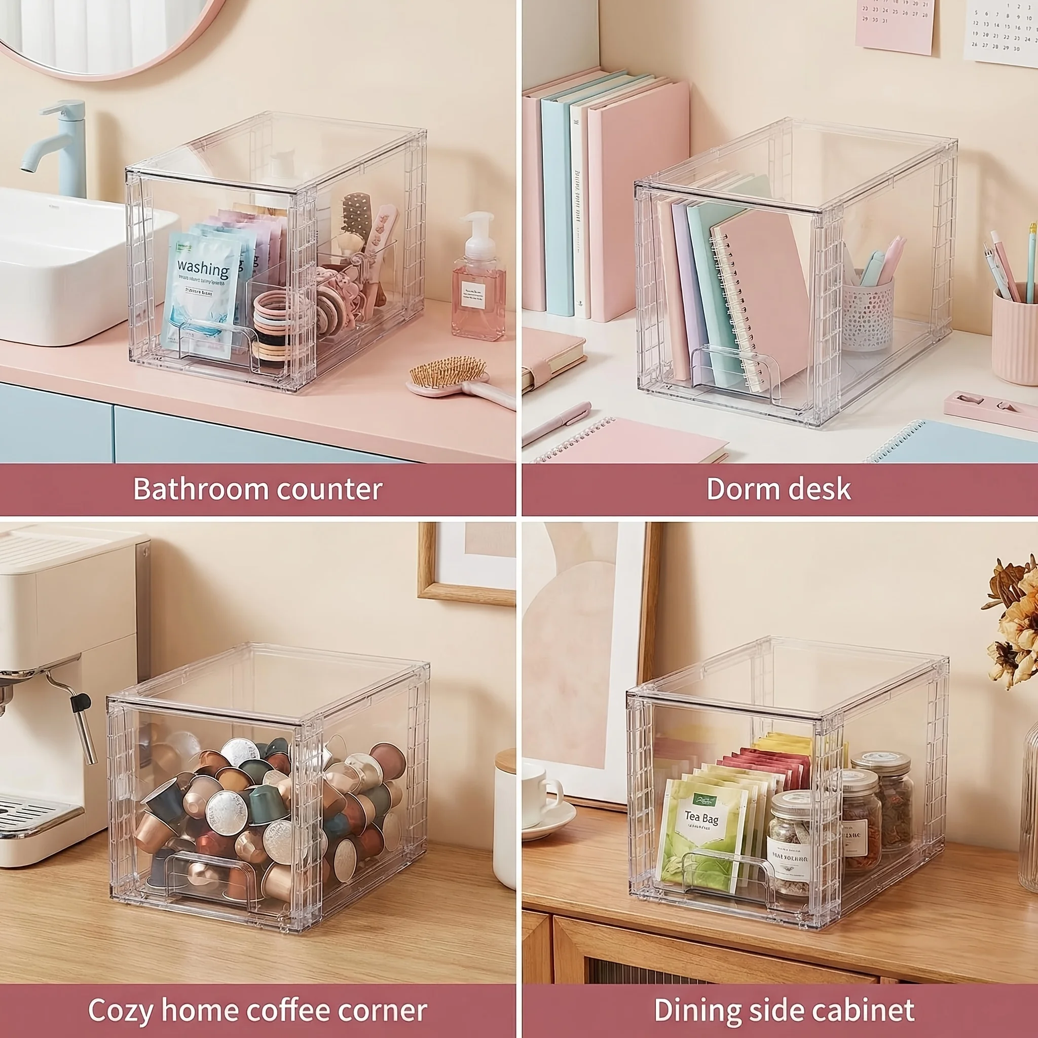 2/4/6/8pcs Large Stackable Cle - Food Storage Without Pantry avis et prix