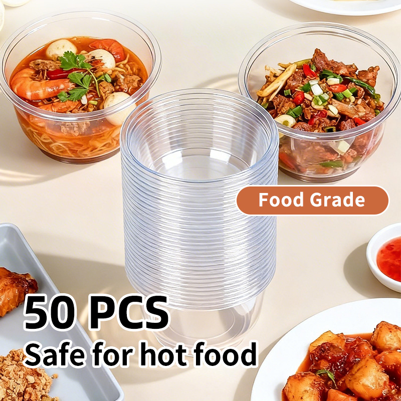 Disposable Plastic Bowls Trans - Food Storage Meals avis et prix