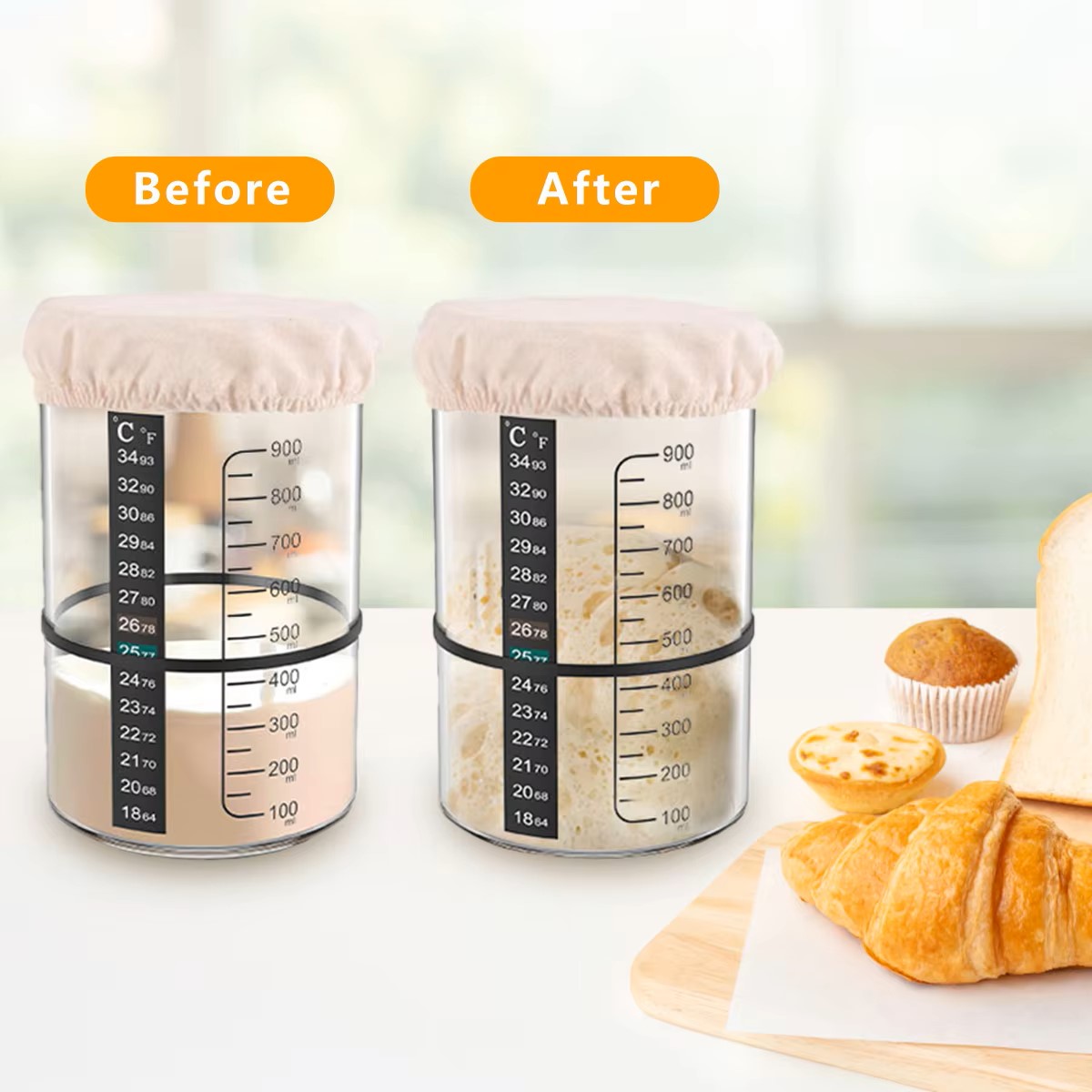 1500/900ml Sourdough Starter J - Food Storage Glass Box avis et prix