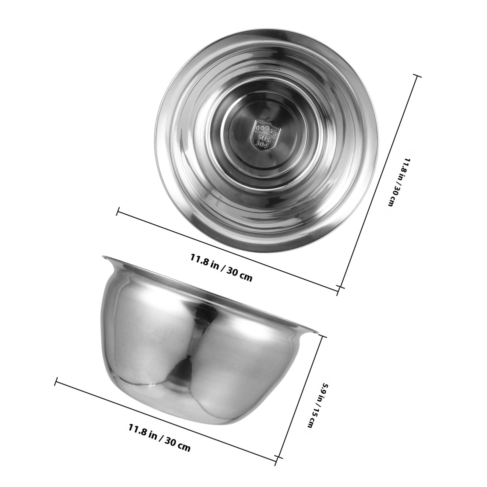 Stainless Steel Salad Bowl 7L  - Food Storage Bowls avis et prix