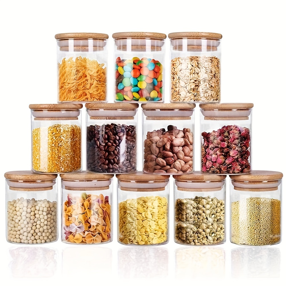 12-Pack 8oz Glass Spice Jars w - Food Storage Glass Box avis et prix