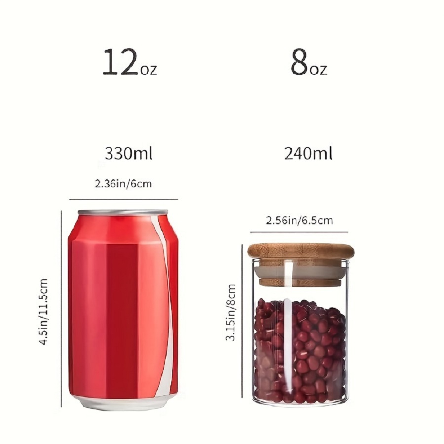 12-Pack 8oz Glass Spice Jars w - Food Storage Glass Box avis et prix