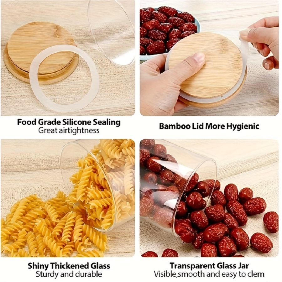 12-Pack 8oz Glass Spice Jars w - Food Storage Glass Box avis et prix