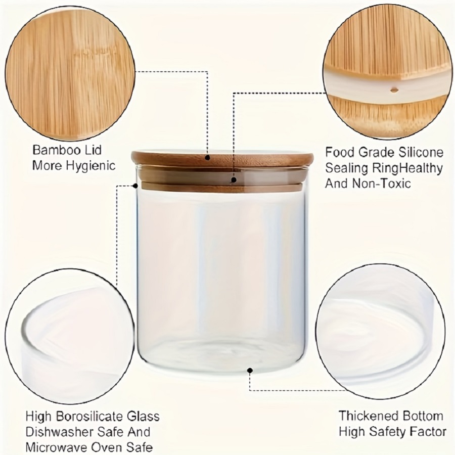 12-Pack 8oz Glass Spice Jars w - Food Storage Glass Box avis et prix