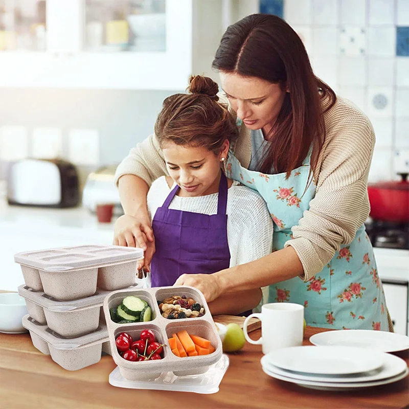 4 Grids Food Storage Box Porta - Food Storage Bowls avis et prix