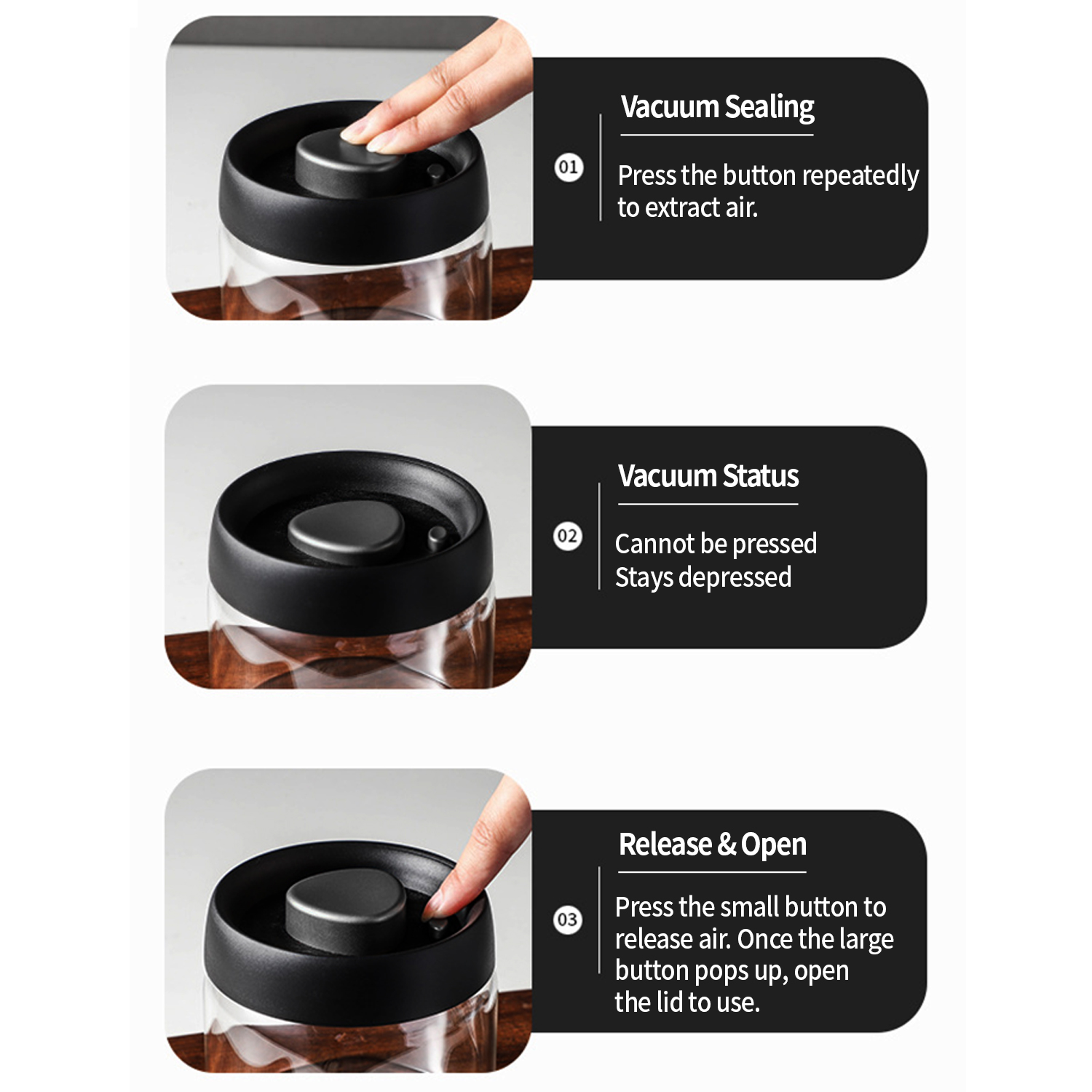 OANKR Vacuum Coffee Canister 5 - Food Storage Jars avis et prix