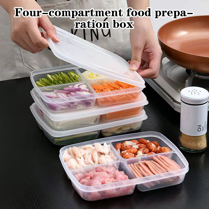New【4 Grids Plastic Storage Bo - Food Storage Freezer Containers avis et prix
