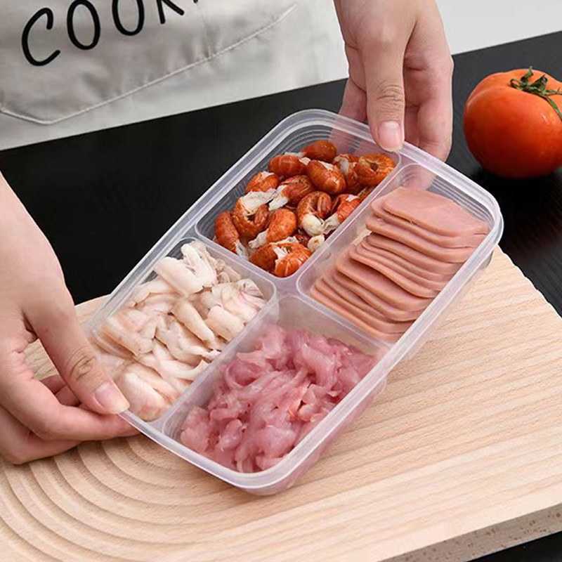 New【4 Grids Plastic Storage Bo - Food Storage Freezer Containers avis et prix