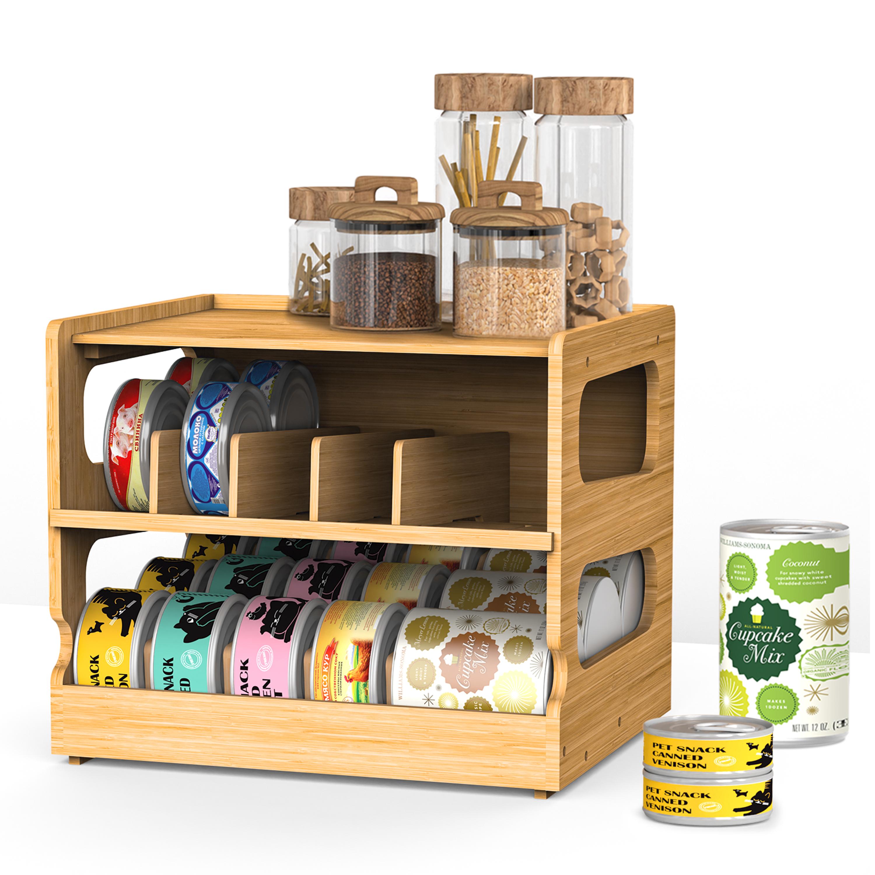 2 Tier Stackable Bamboo Can Or - Food Storage Without Pantry avis et prix