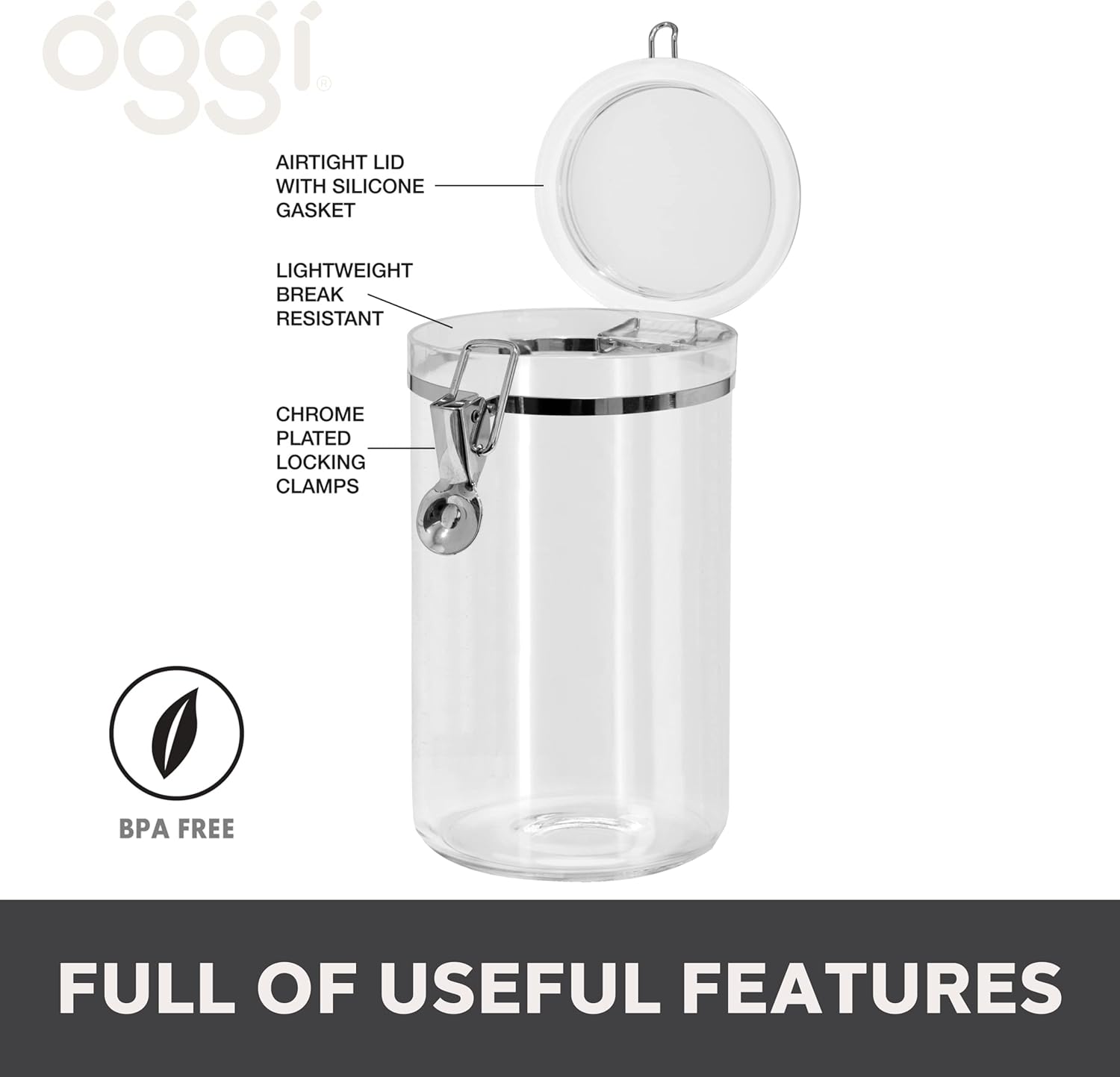 Large Clear Canister with Airt - Food Storage In Pantry avis et prix