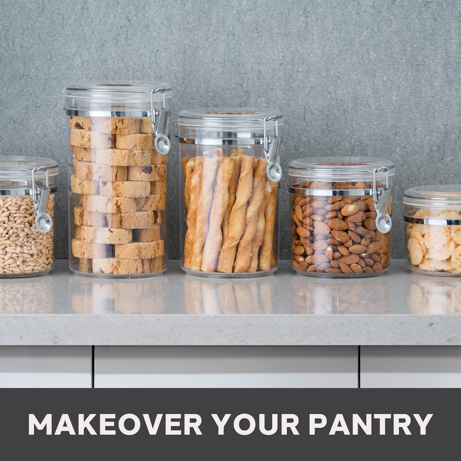 Large Clear Canister with Airt - Food Storage In Pantry avis et prix