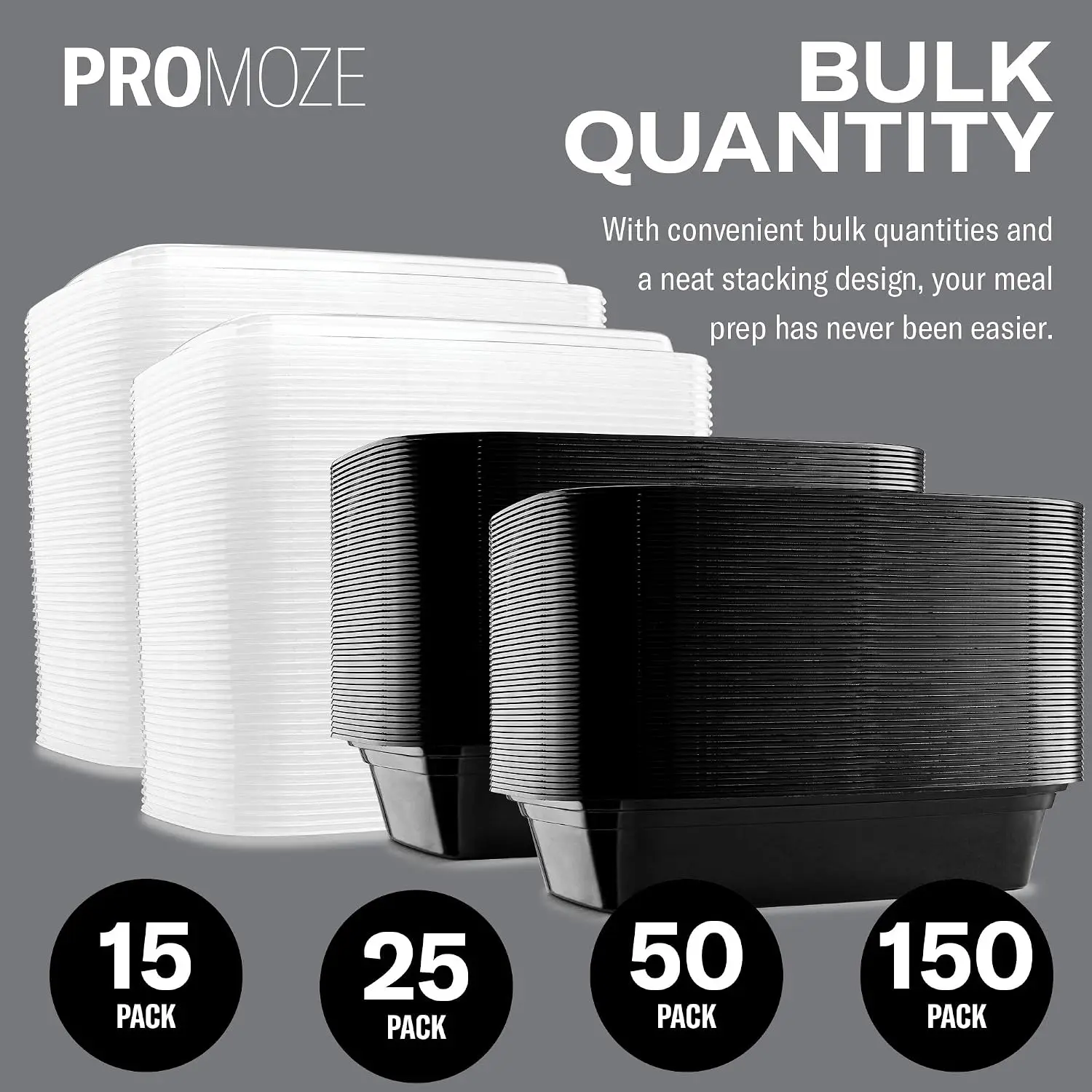 50-Pack Reusable Meal Prep Con - Food Storage Without Plastic avis et prix