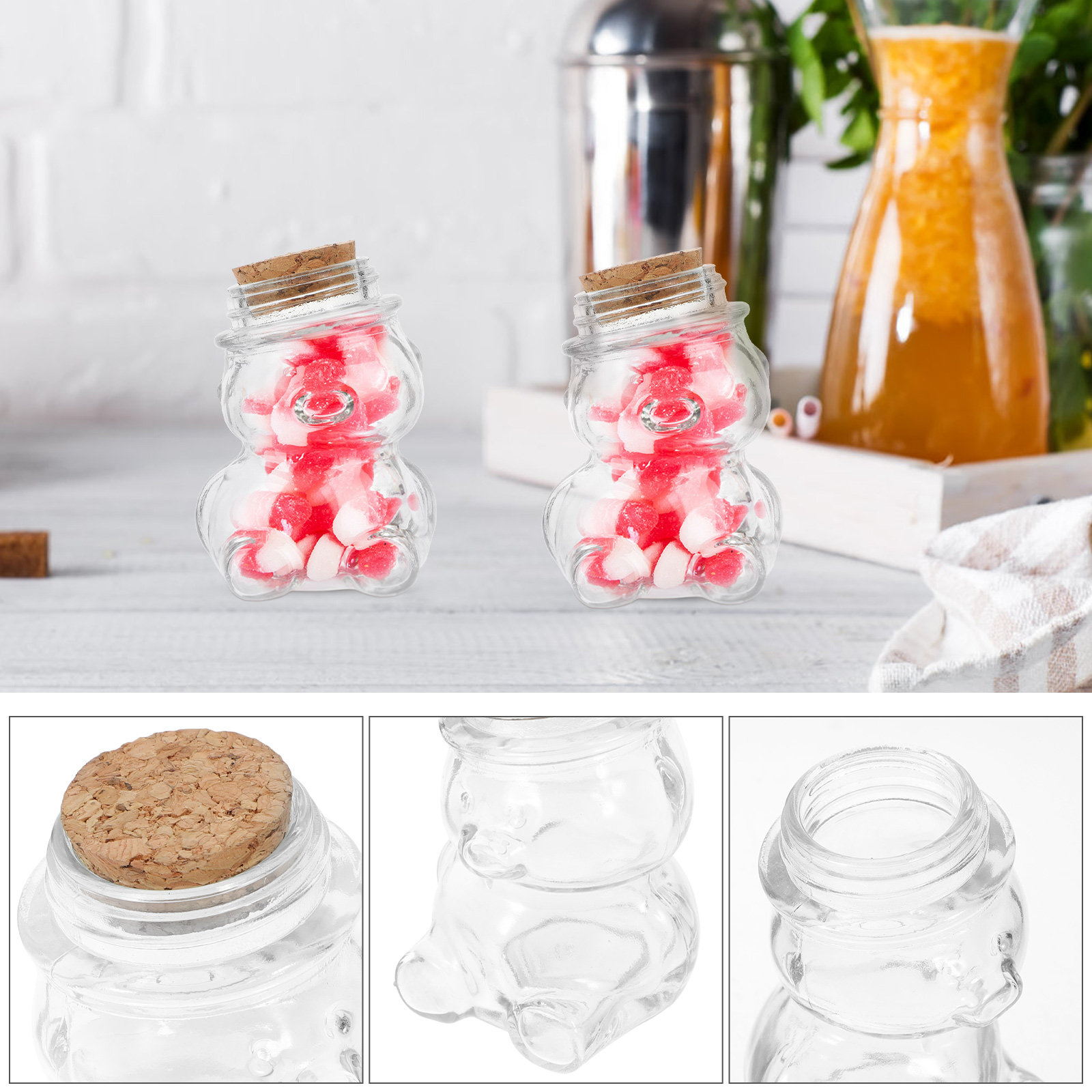 4Pcs Glass Candy Jar Set Trans - Food Storage Jars avis et prix