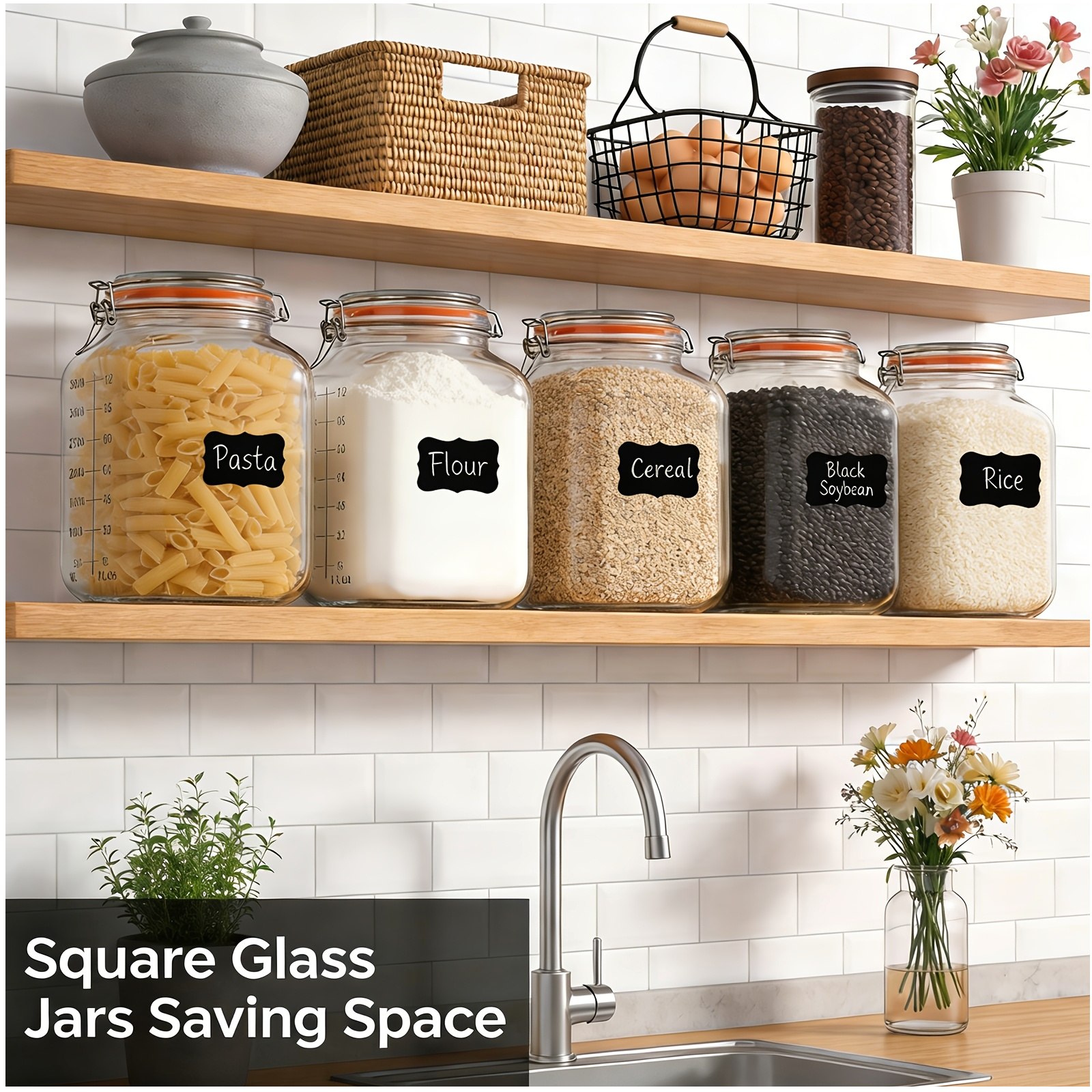 2-Pack Square 1.1-Gallon Airti - Food Storage Without Pantry avis et prix