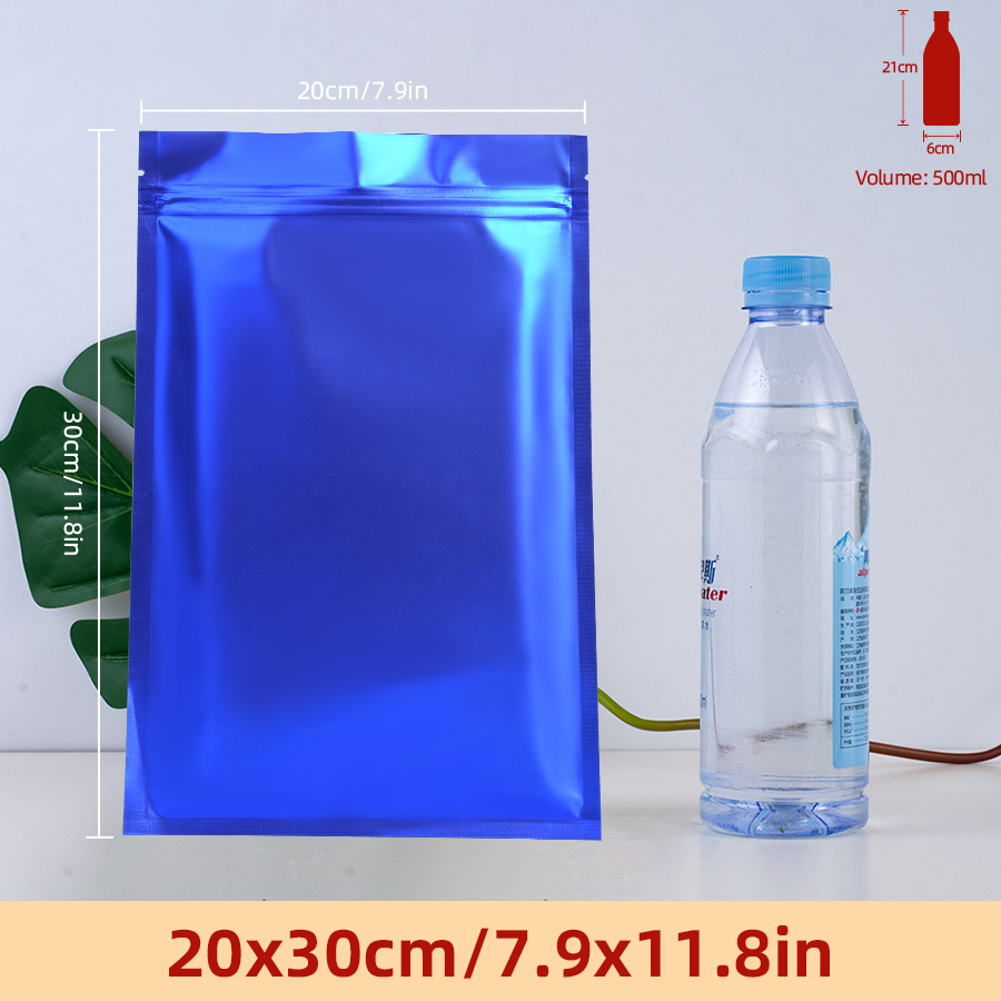 100pcs Matte Blue Foil Zipper  - Food Storage Reusable Bags avis et prix