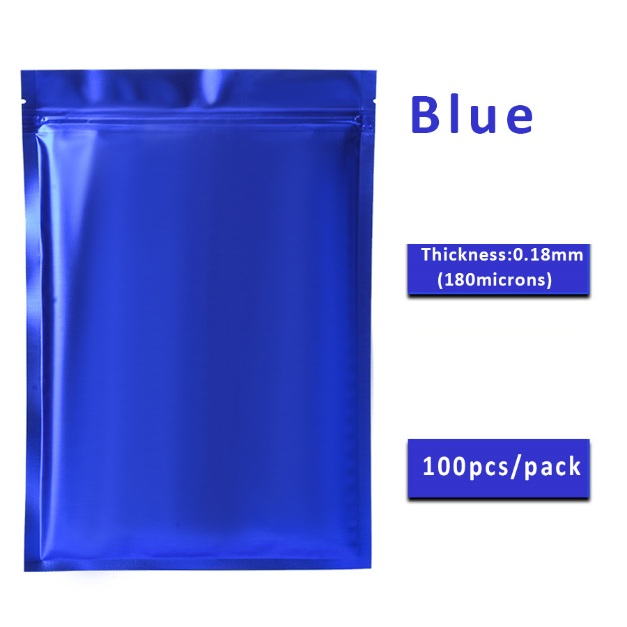 100pcs Matte Blue Foil Zipper  - Food Storage Reusable Bags avis et prix