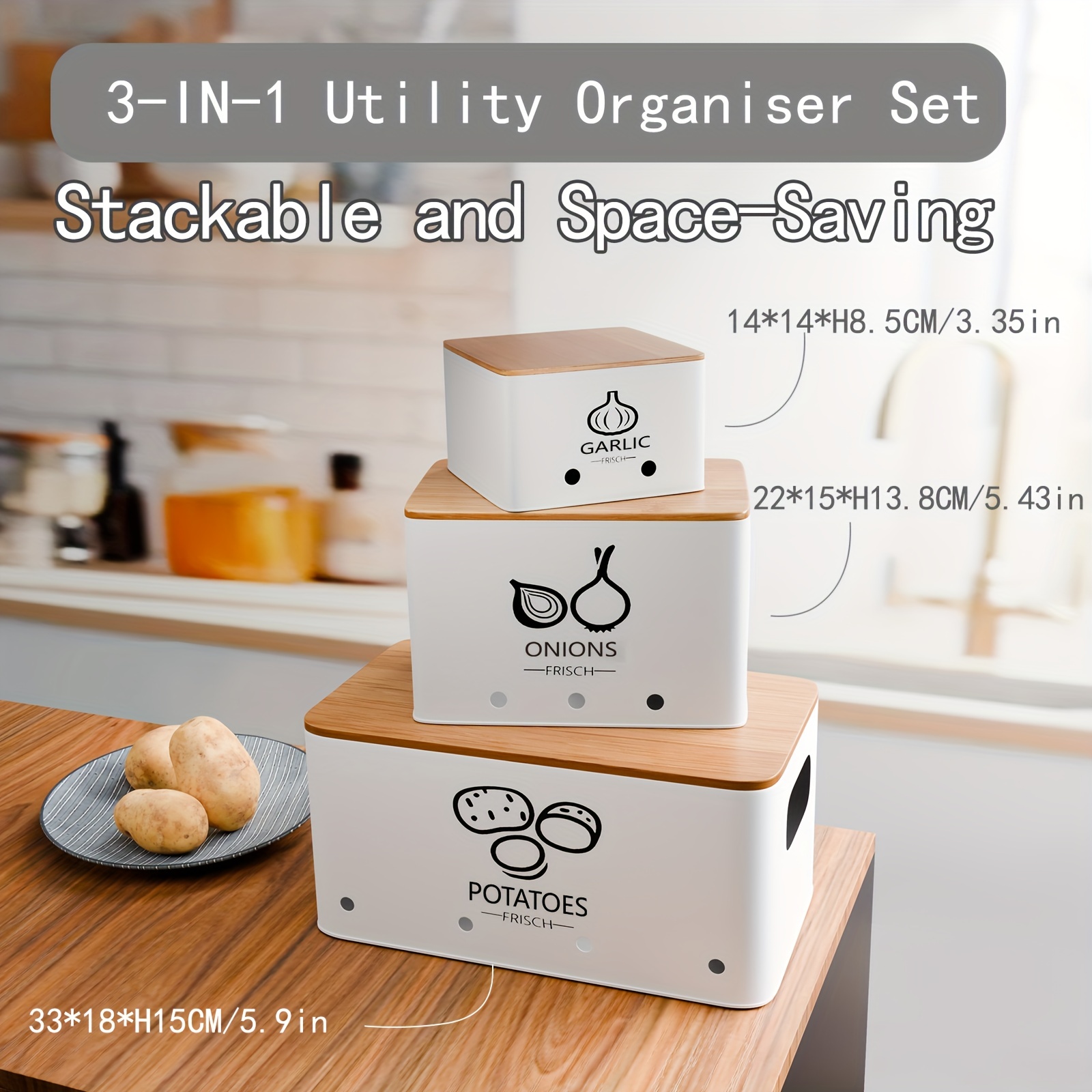 3-Piece Vegetable Storage Set  - Food Storage Without Pantry avis et prix