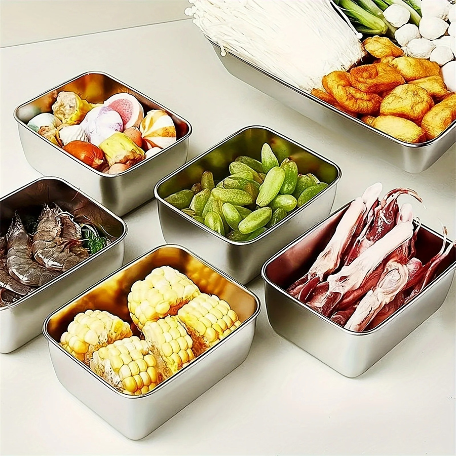 1/3/5pcs Stainless Steel Food  - Food Storage Bowls avis et prix