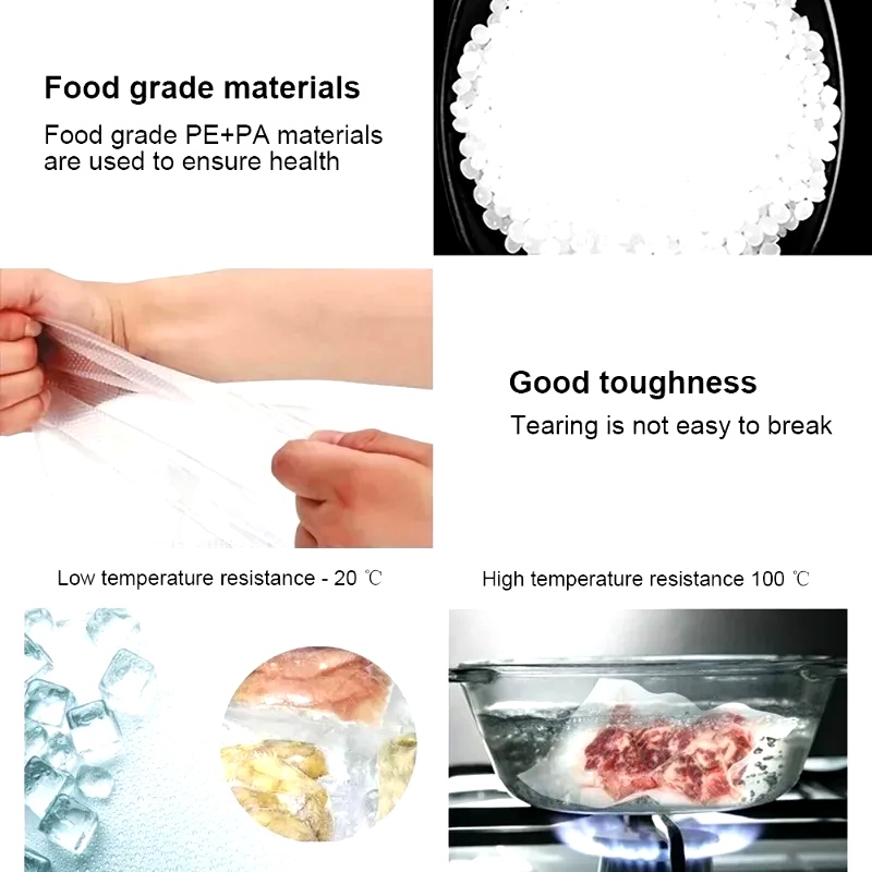 100/200/300pcs Food Grade Vacu - Food Storage Vacuum Seal Bags avis et prix