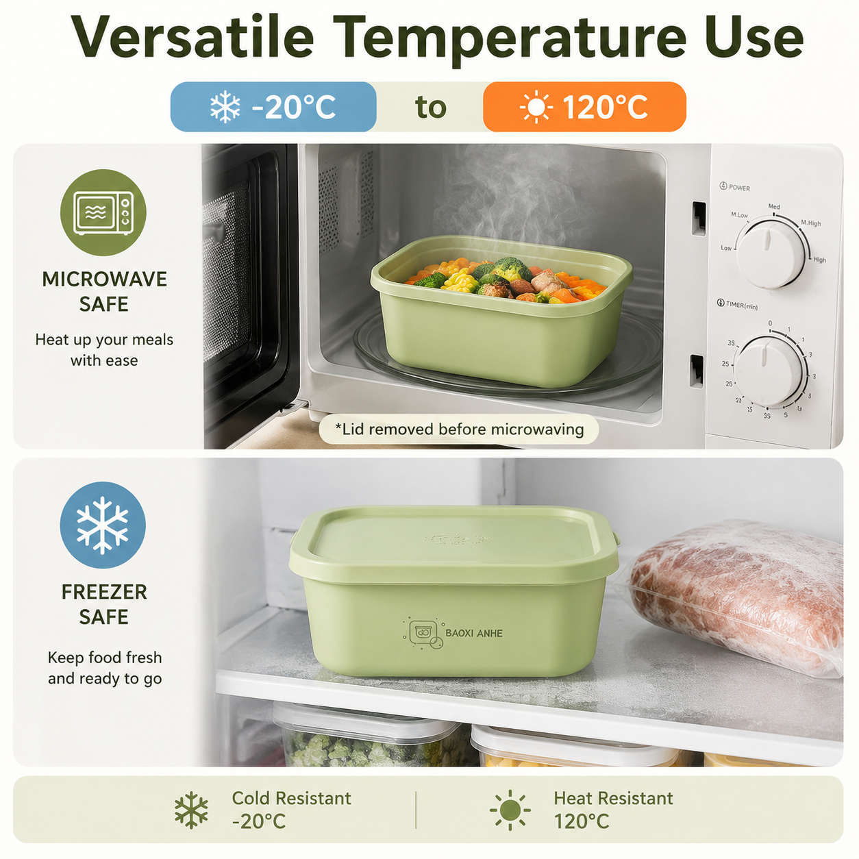 4Pcs Stackable Food Storage Co - Food Storage Freezer Containers avis et prix