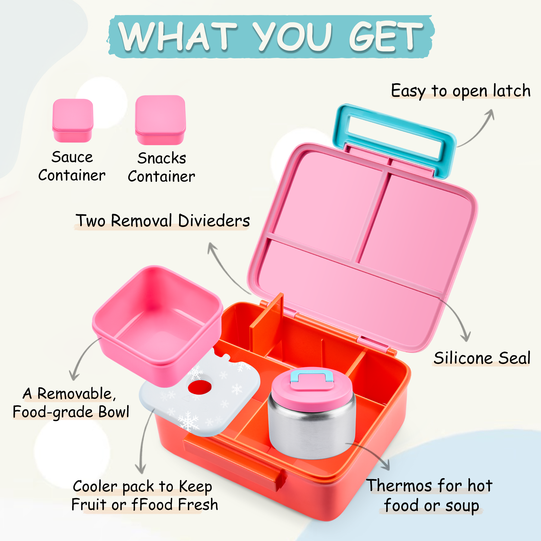 Bento Lunch Box for Kids with  - Food Storage Baby avis et prix